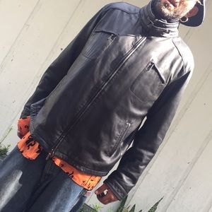 MABRUN Men's leather reversible jacket